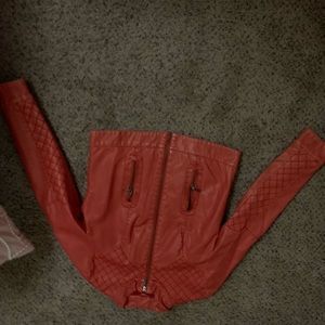 Faux leather jacket